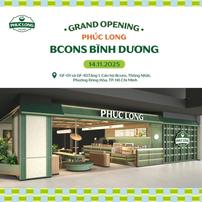 PHÚC LONG CHÍNH THỨC “HẠ CÁNH” TẠI BCONS CITY MALL