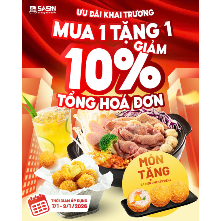 DEAL KHAI TRƯƠNG HẤP DẪN TẠI SASIN BCONS CITY MALL