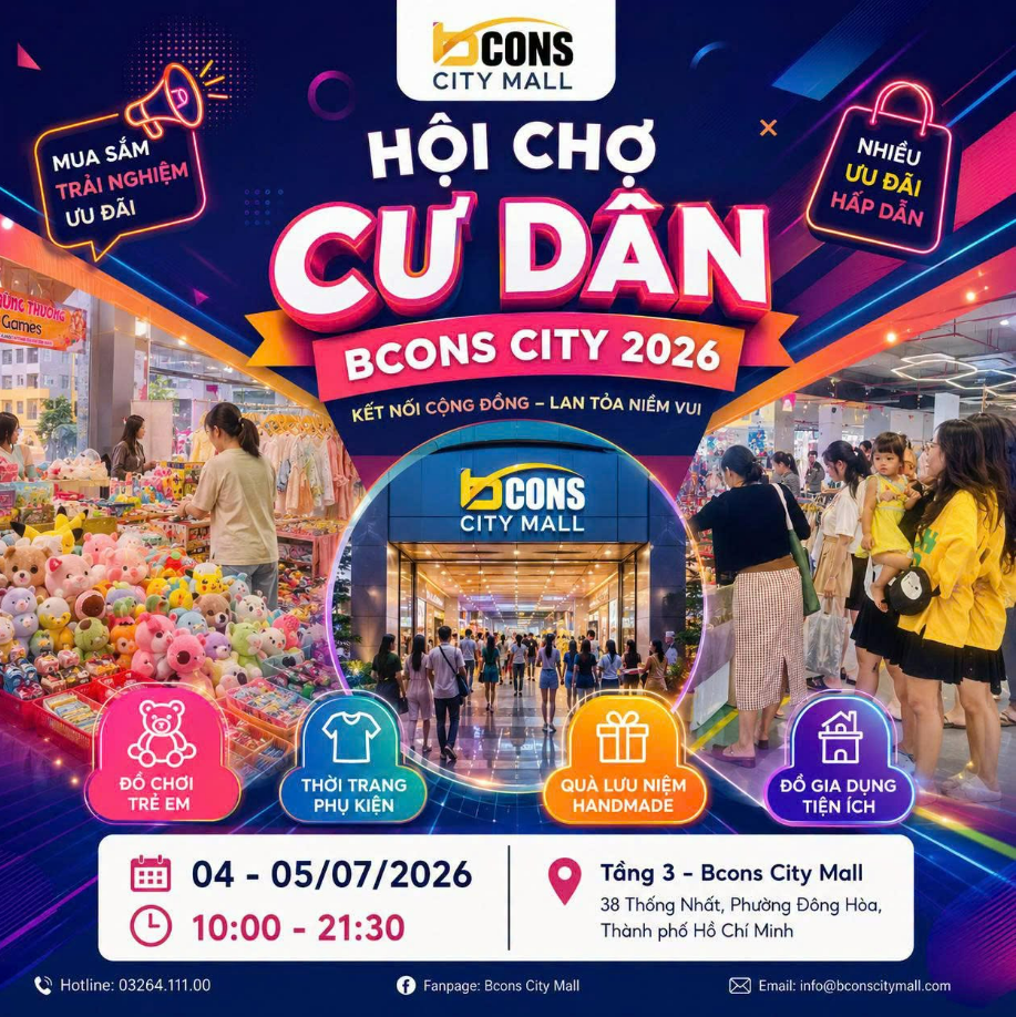 Hội chợ cư dân Bcons City Mall