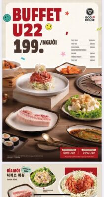 Buffet GoGi House U22 tại Bcons City Mall