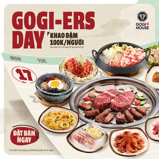 GOGI-ER’S DAY tại GoGi House Bcons City Mall