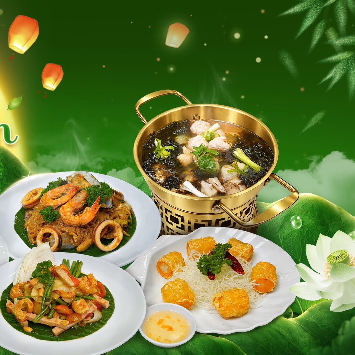 Mee Thai Bcons City Mall - Bộ sưu tập Ngũ Vị Đoàn Viên đầy đủ các món ăn hấp dẫn