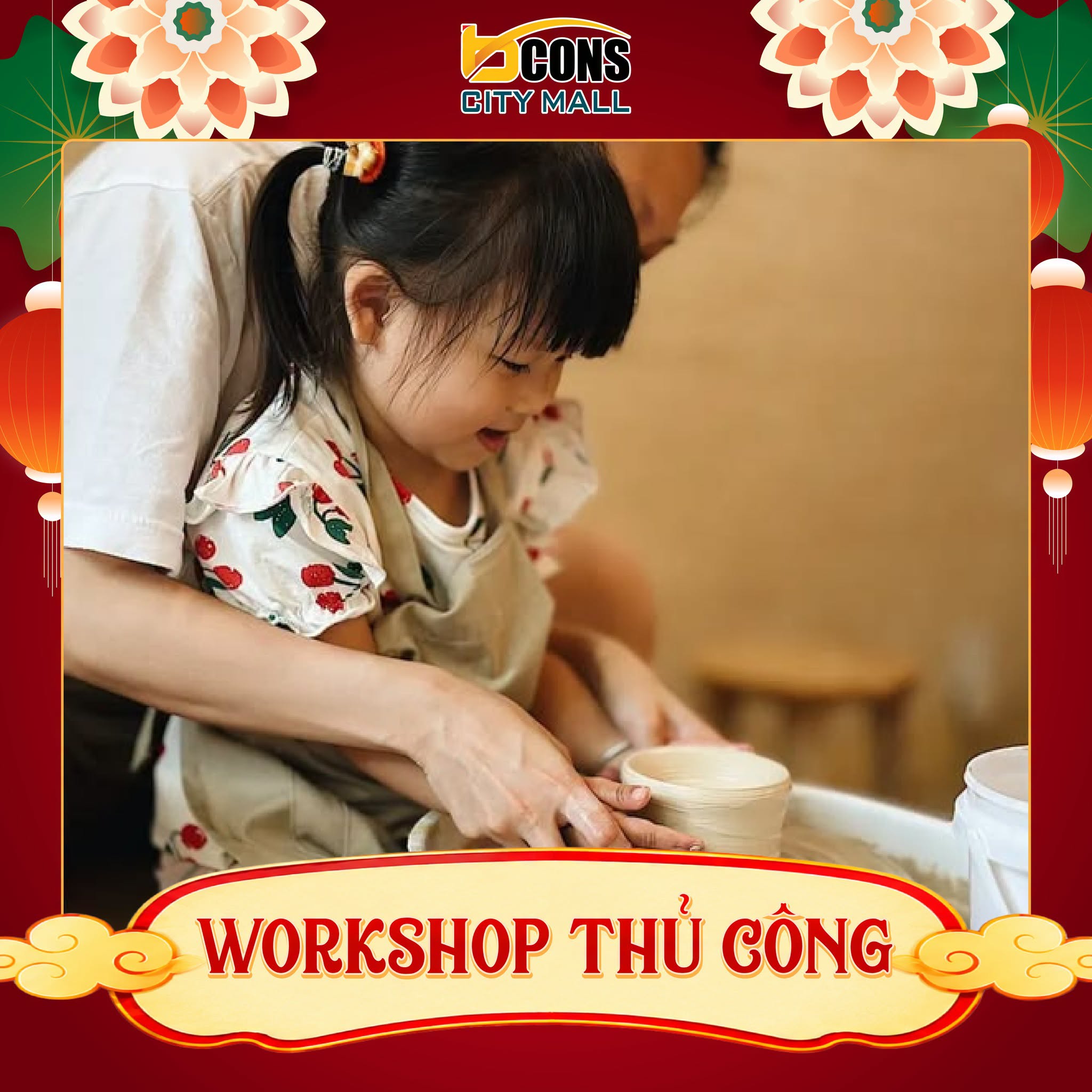 Hội Chợ Gốm Trông Trăng Bcons City Mall - Workshop làm gốm thủ công