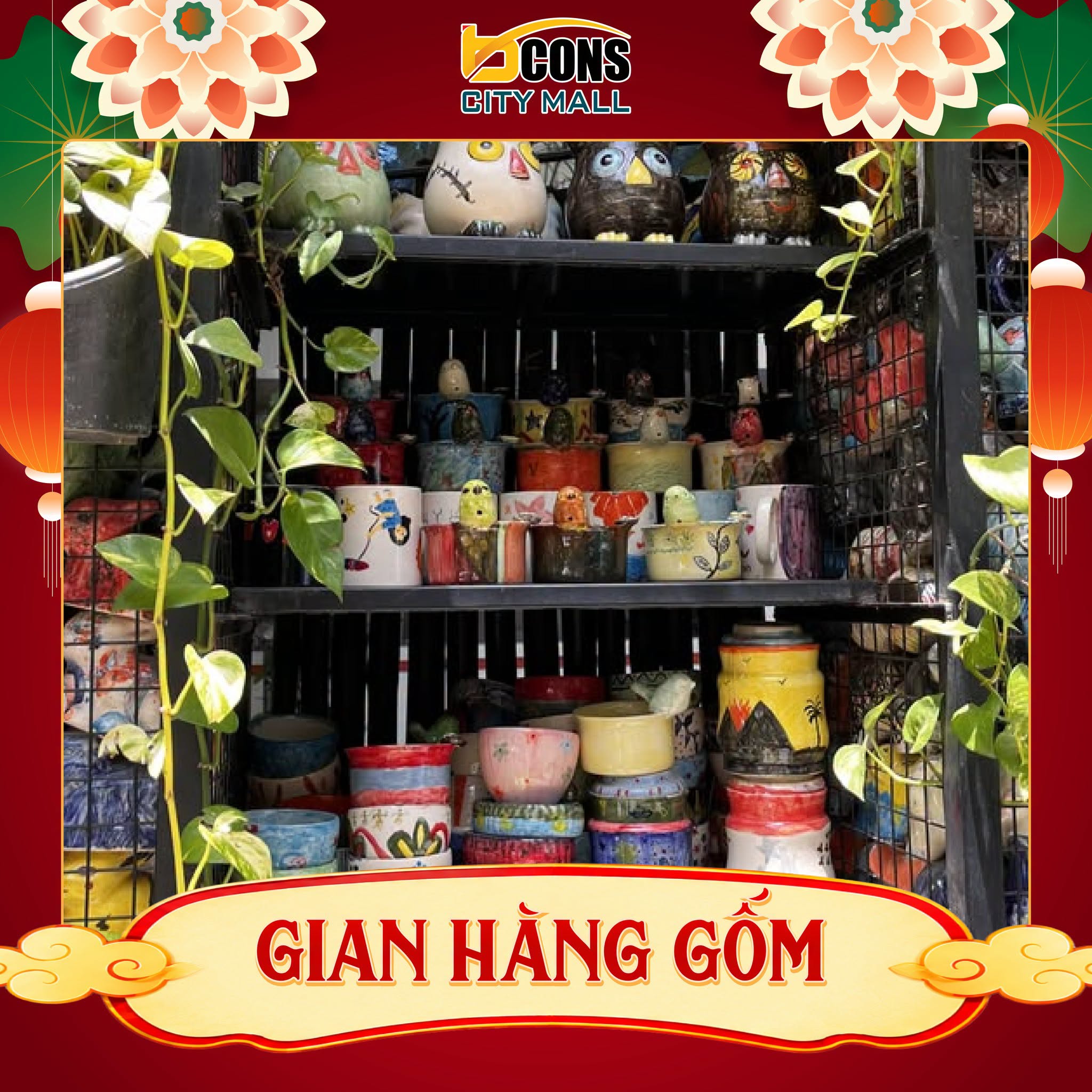 Hội Chợ Gốm Trông Trăng Bcons City Mall - Gian hàng gốm sứ