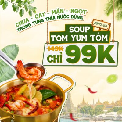Tom Yum Làng Đại Học tại TTTM Bcons City Mall