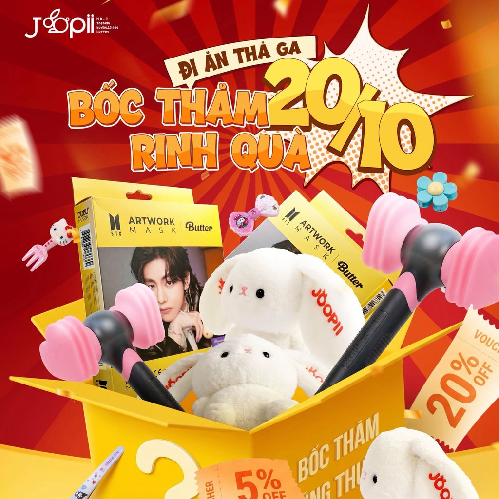Chương trình bốc thăm trúng thưởng buffet Làng Đại Học tại Joopii Bcons City Mall dịp 20/10