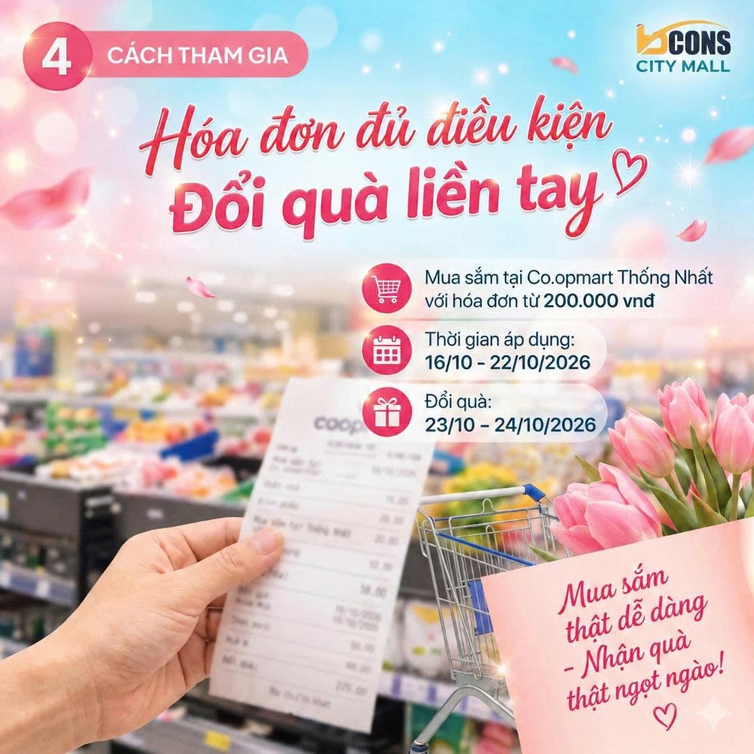 Không gian quà tặng Bcons City Mall Đông Hòa và các phần quà xinh xắn
